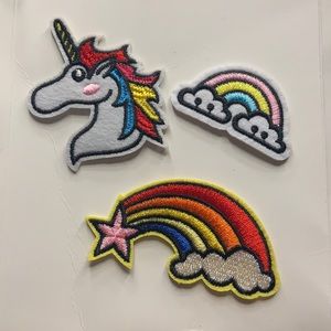 ❗️5 for $25 ❗️NWT | Unicorn & Rainbow | Iron-on Patches